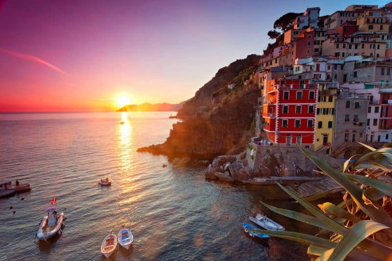 sunset in Riomaggiore