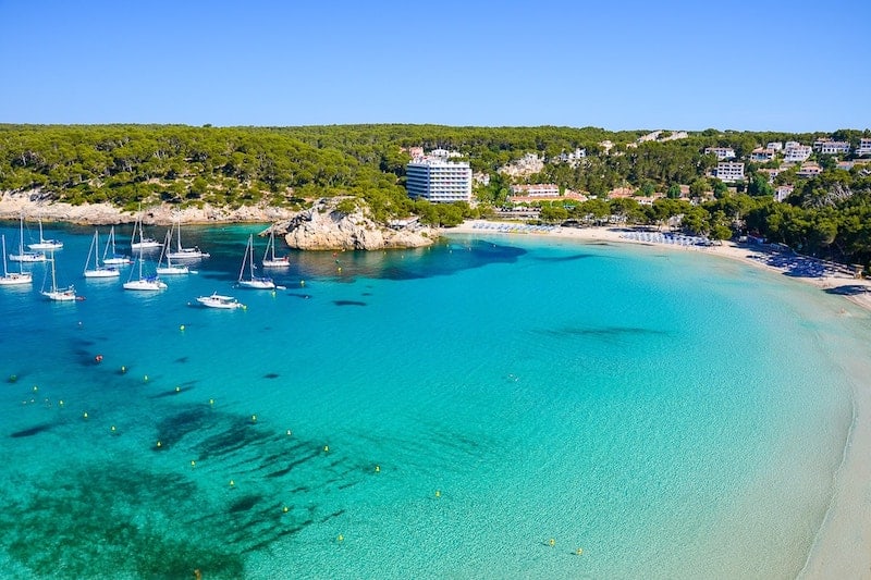 Cala Galdana's iconic crescent beach