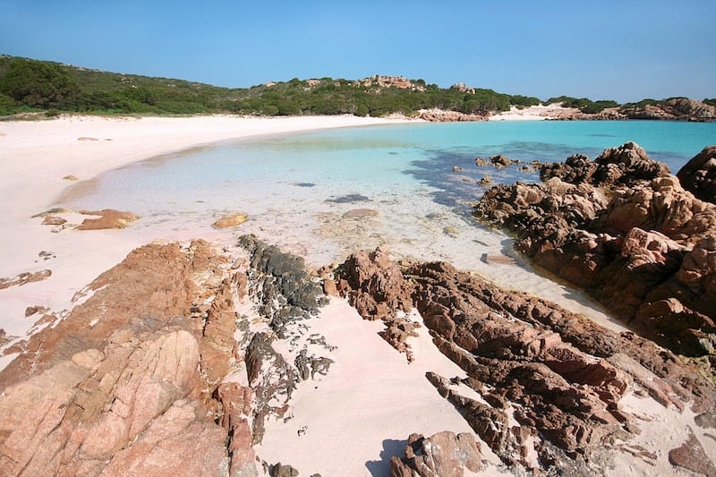 Pink sands on Budelli.