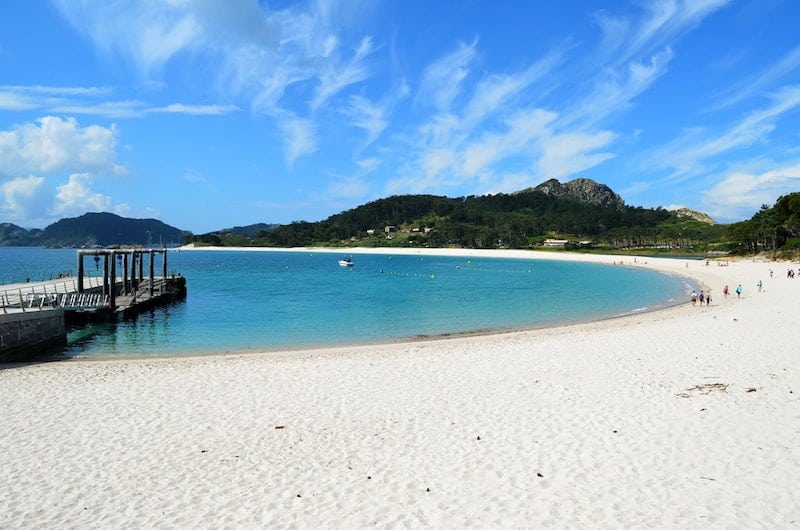 sabbia bianca sulle isole di Cies