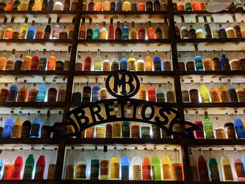 The famous well-stocked shelves at Brettos bar