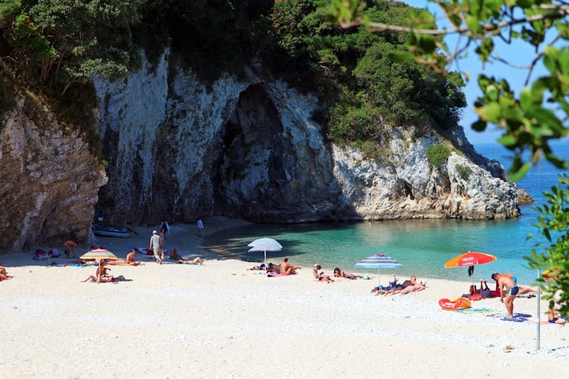 Rovinia beach near Liapades, Corfu