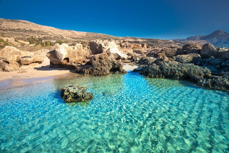 Rocks on Falasarna beach, Crete