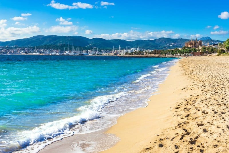 City beach at Palma, Mallorca