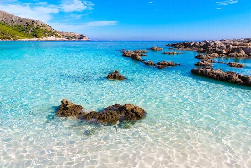 Cala Agulla beach on Mallorca.