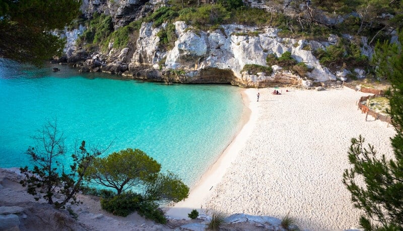 Pretty beach on Menorca.
