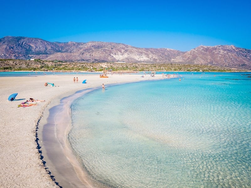 Elafonisi lagoon beach on Crete