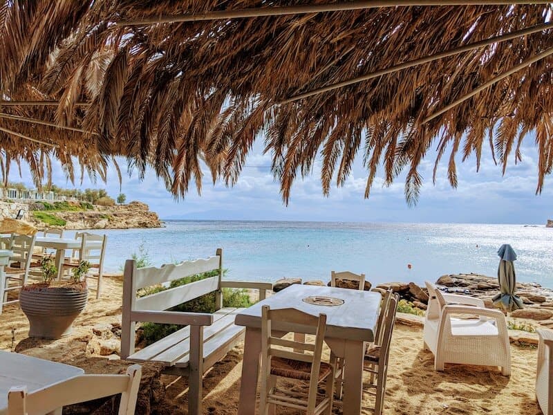 Beach cafe on Paraga