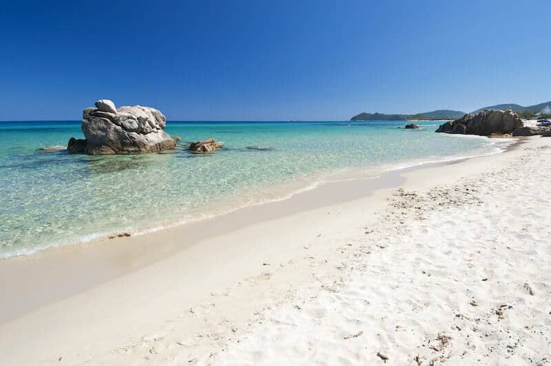 Beach on Sardinia's Costa Rei.