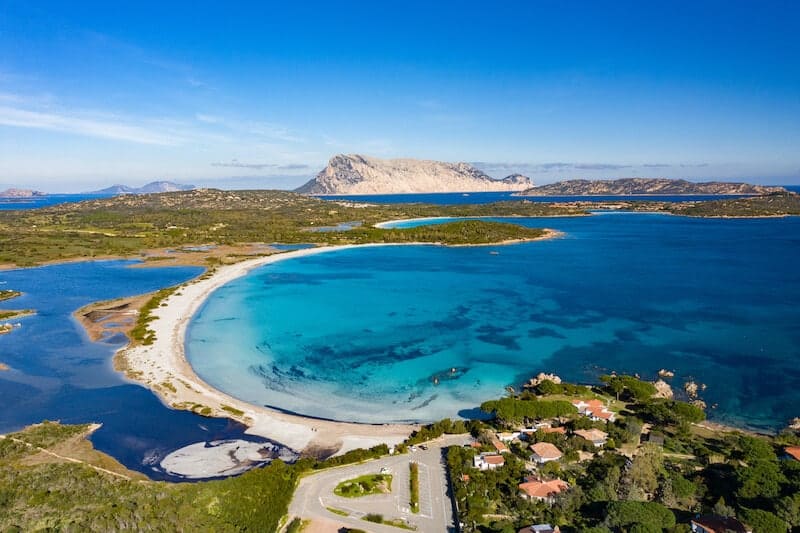 aerial shot of Lu Impostu beach