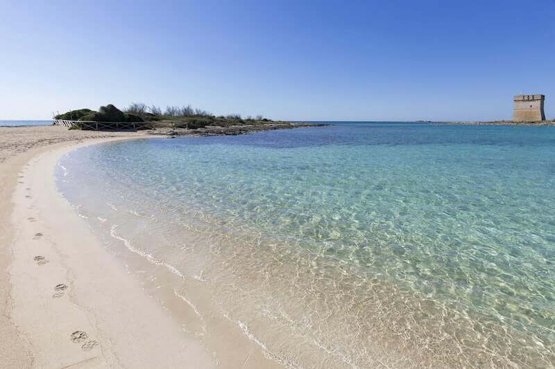 Sandy beach at Porto Cesareo.