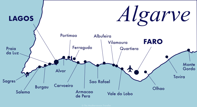 Map of Algarve