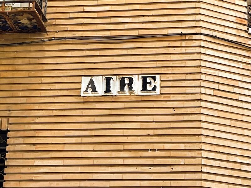 AIRE street sign in Seville.