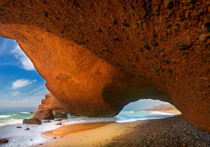 The red arch of Legzira beach.