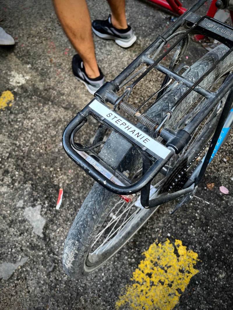 The e-bike I rode around Palermo.