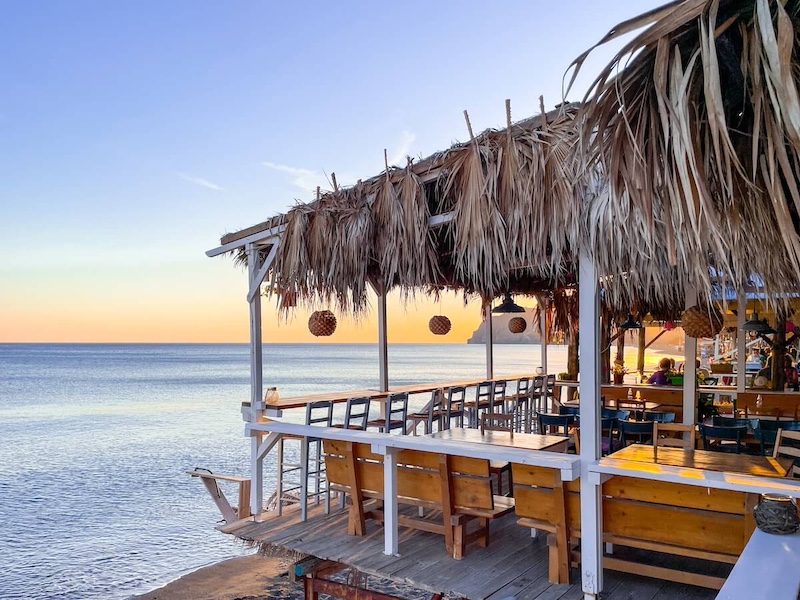 Beachfront cafe in Skala Eressos.